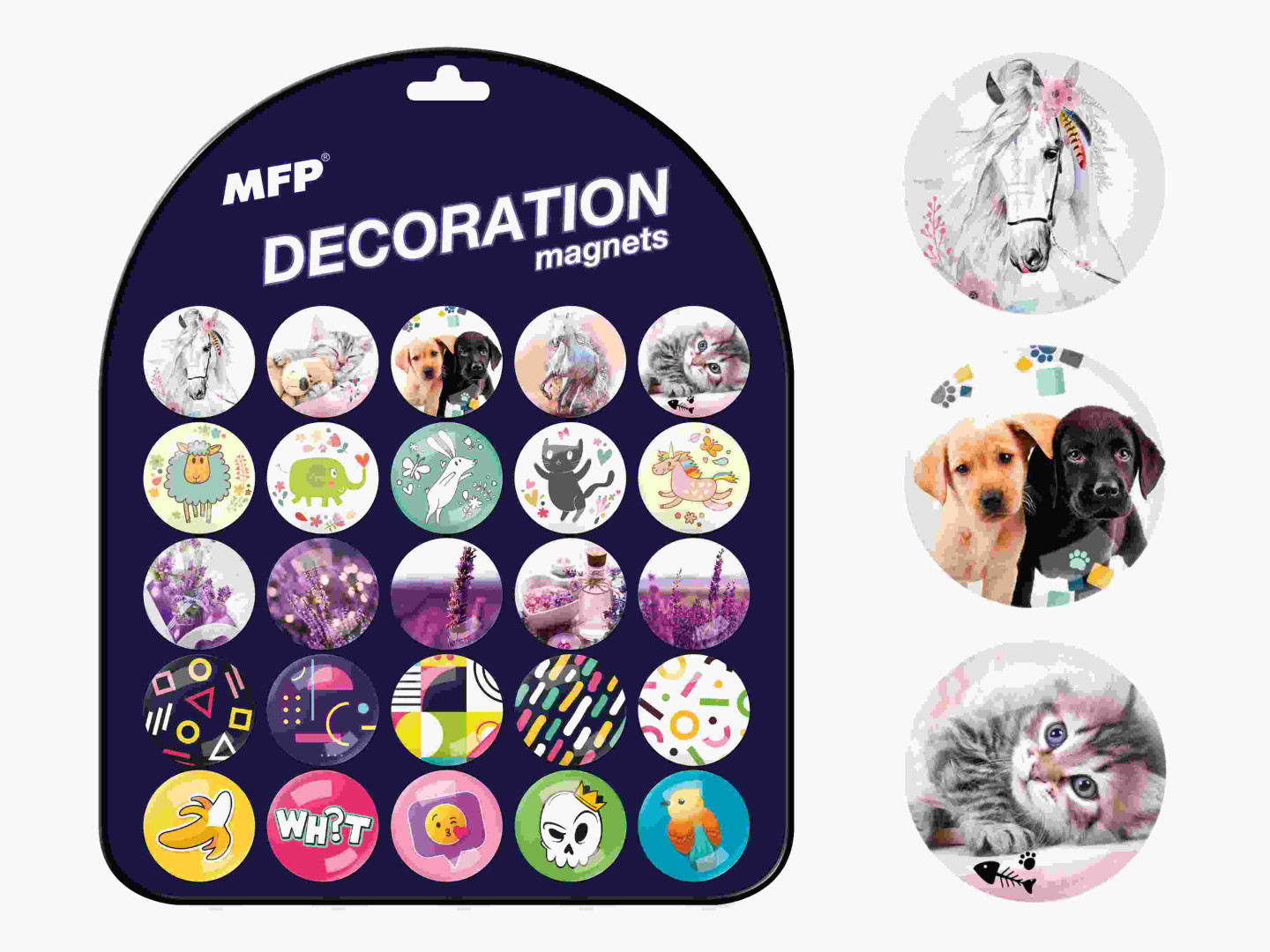 Magnes dekoracyjny okrągły 3,5 mix 4200303 MFP