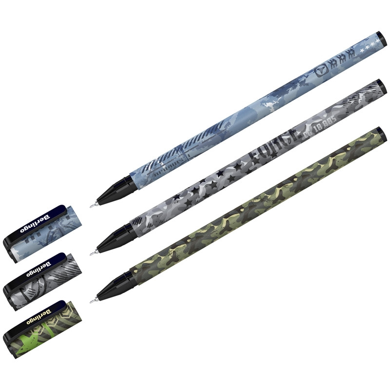 Długopis olejowy ze skuwką Funline Military 0,7mm Berlingo