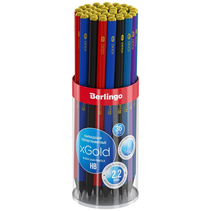 Ołówek z czarnego drewna HB Gold Berlingo