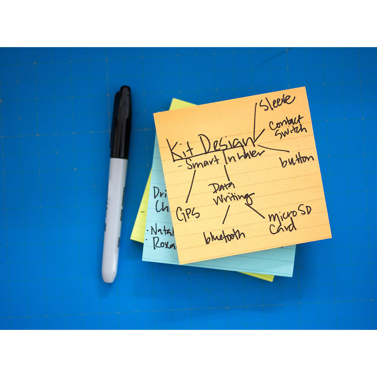 Karteczki samoprzylepne Post-it Super Sticky, 9x90 kolorowych karteczek (3x90k: 101x152 mm, 6x90k: 76x76 mm)