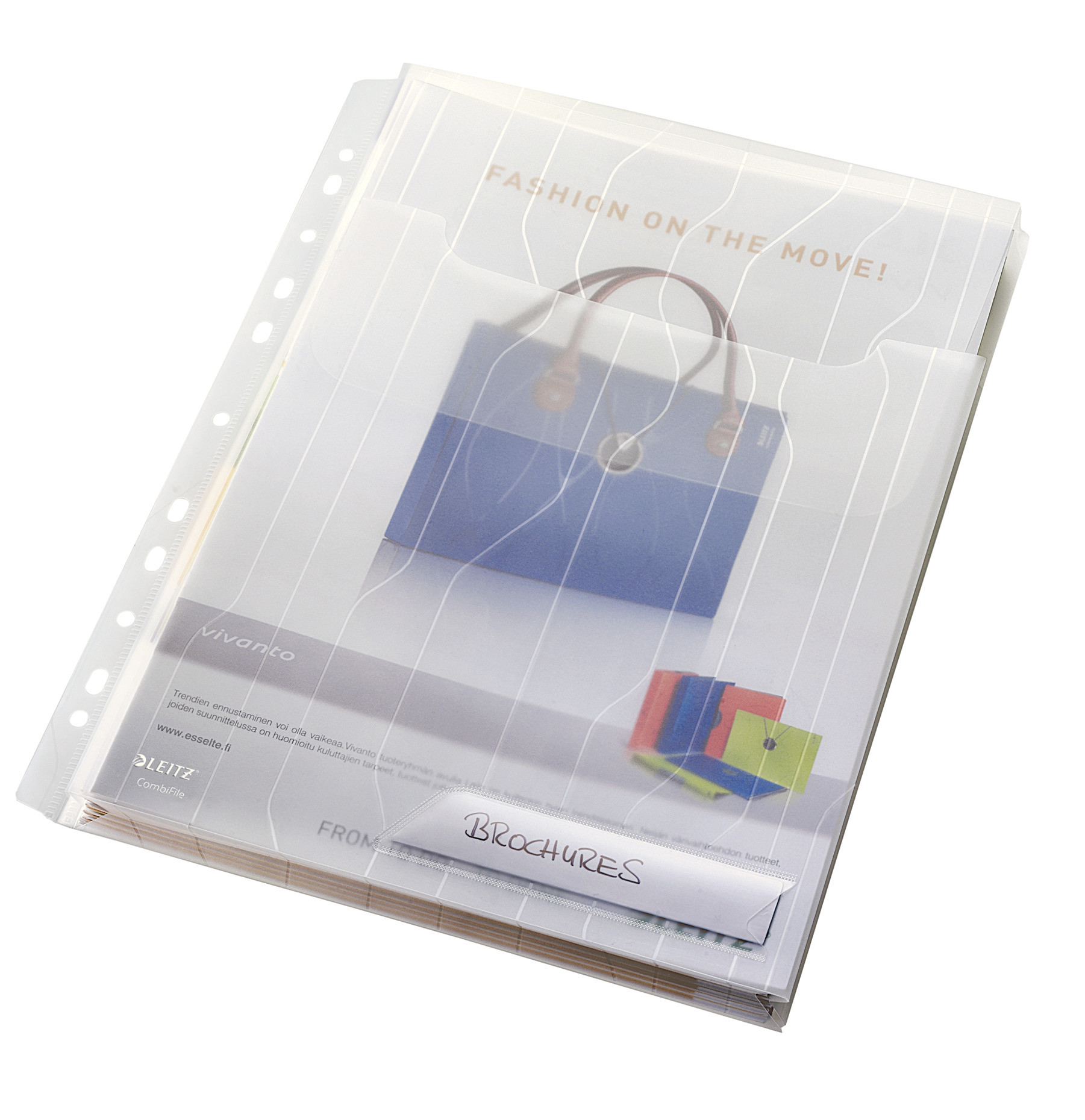 Folder ofertowy poszerzany Leitz CombiFile A4/3szt przezroczysty 200mic