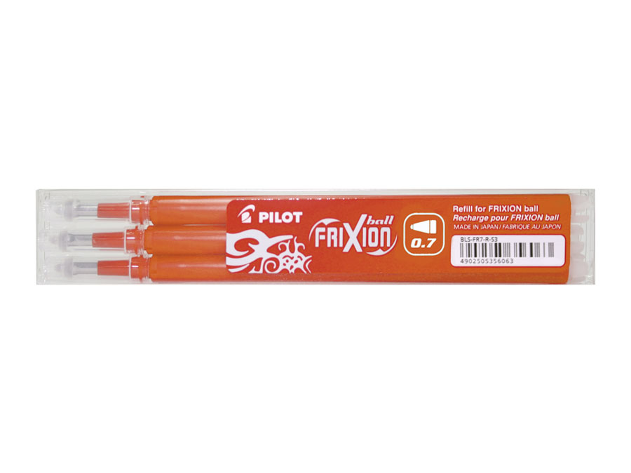 Wkład do pióra kulkowego Frixion Ball 0,7 mm. pomarańczowy (3 szt.) Pilot