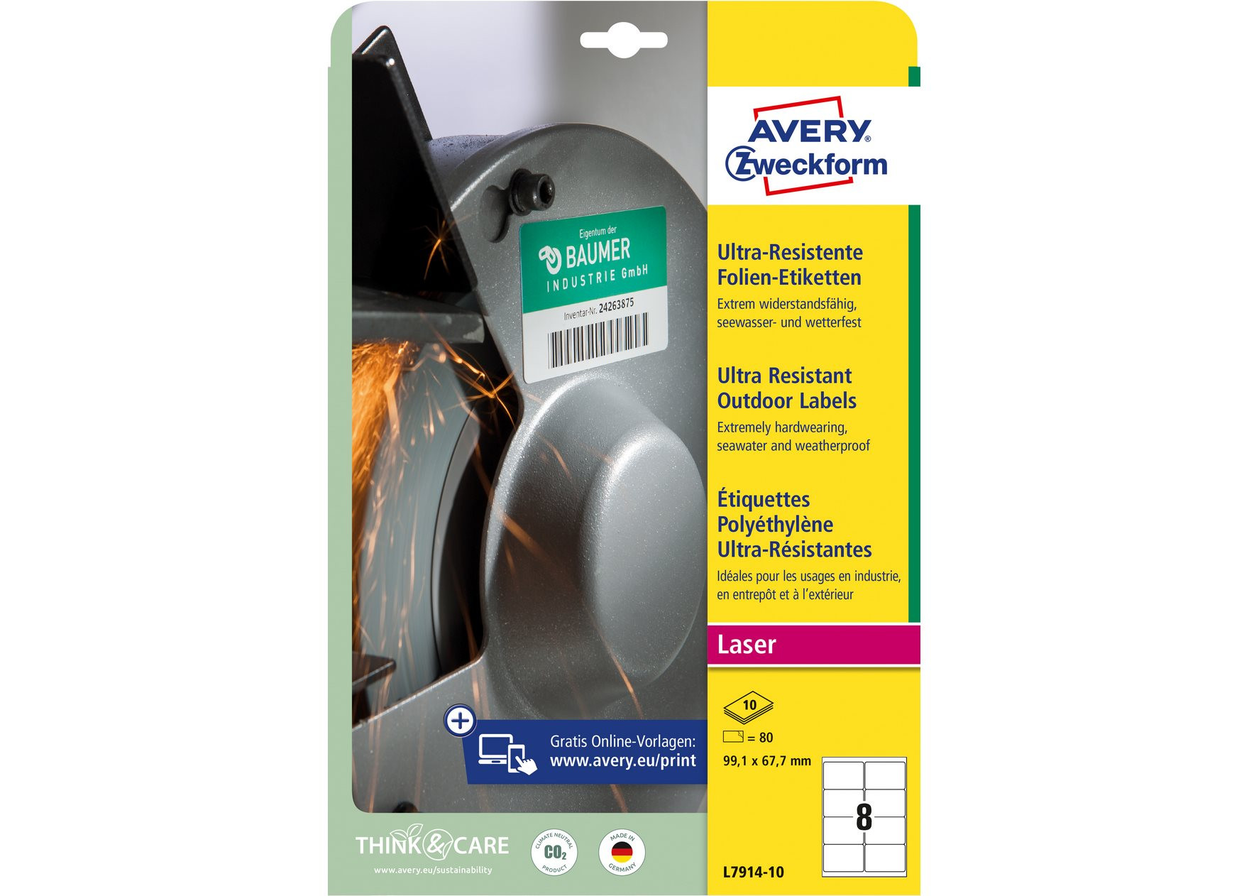 Etykiety polietylenowe ultra resistant 99,1x67,7 mm