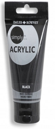 Farba akrylowa czarna 250ml Daler Rowney