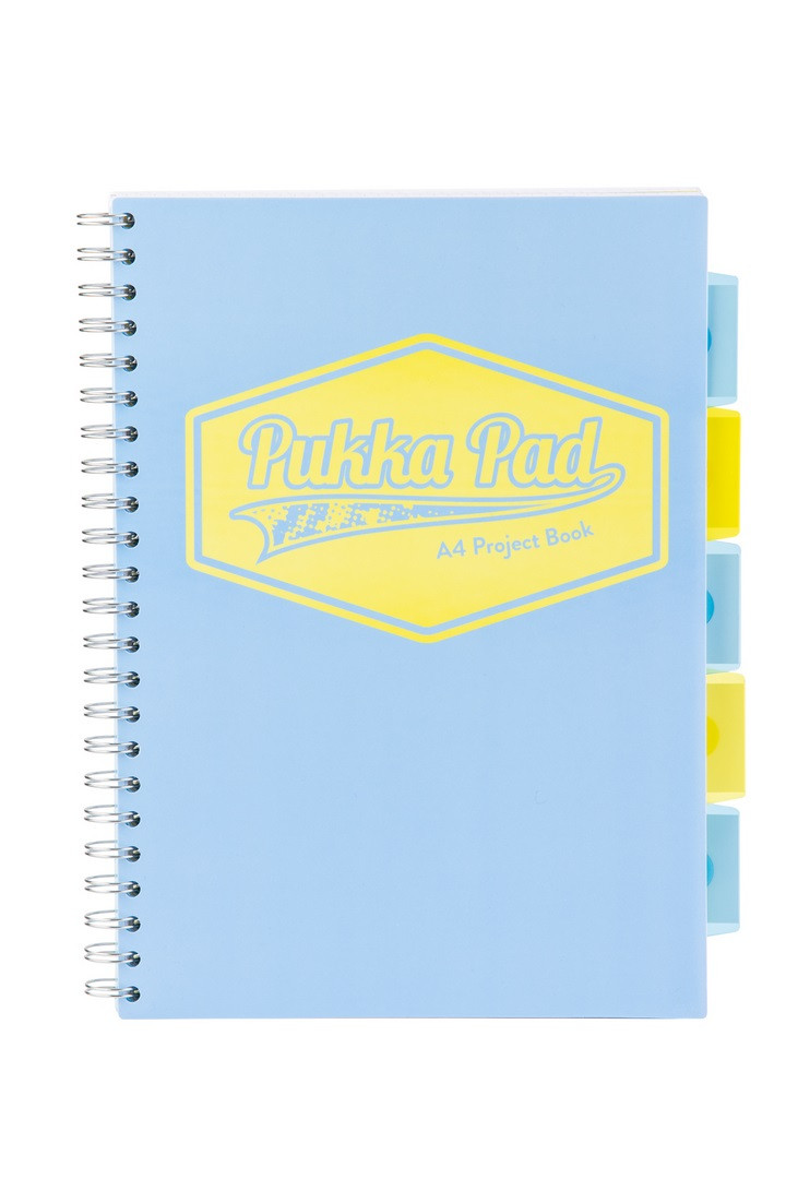 Kołozeszyt A4/100 Pastel Project Book Pukka Pad niebieski