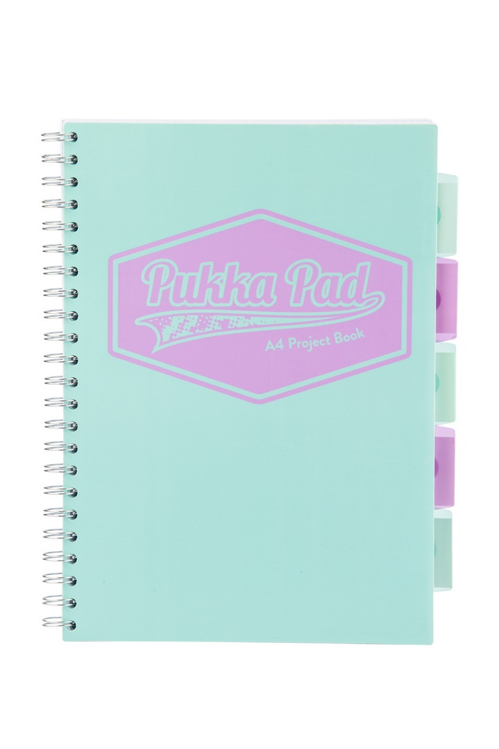 Kołozeszyt  A4/100 Pastel Project Book Pukka Pad morski