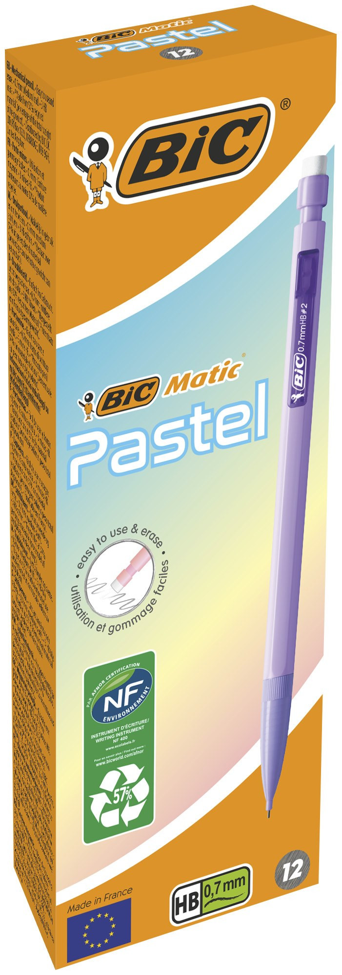 Ołówek automatyczny 0,7 mm HB BIC Matic Pastel