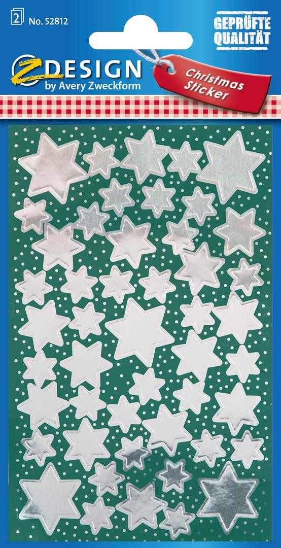 Naklejki BN Z-Design CHR folia błyszcząca gwiazdki srebne 52812 Avery