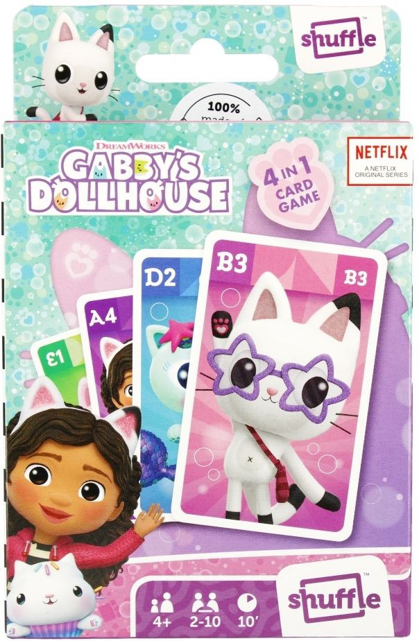Gra karciana Shuffle Fun 4w1 Gabby"s Dollhouse Cartamundi