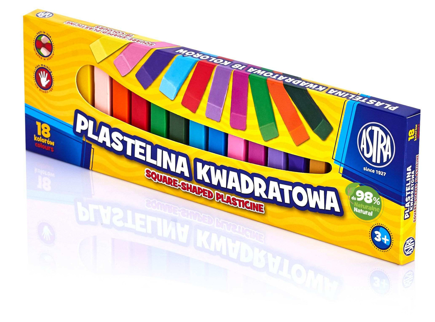 Plastelina Astra kwadratowa 18 kolorów