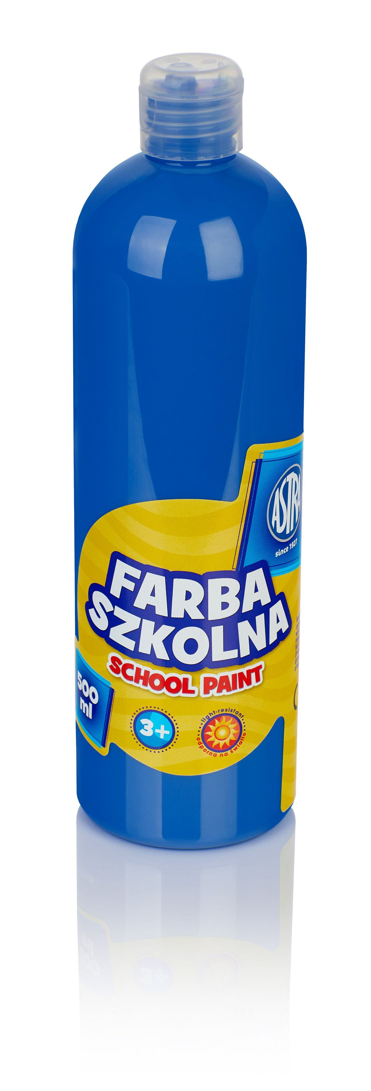 Farba szkolna Astra 500 ml niebieska ciemna