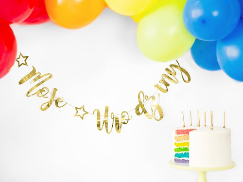 Baner Moje urodziny złoty 16,5x90cm GRL82-019M PartyDeco