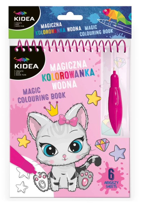Magiczna wielorazowa kolorowanka wodna A  Kidea (kotki) Derform