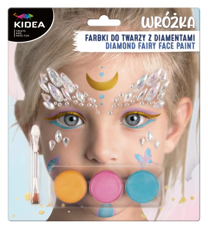 Farbki do twarzy zestaw Wróżka z diamentami Kidea FDTZWDKA Derform