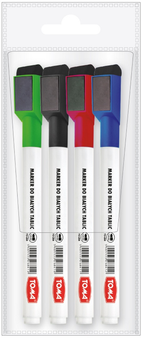 Marker suchościeralny z magnesem Toma TO-268 4kol.