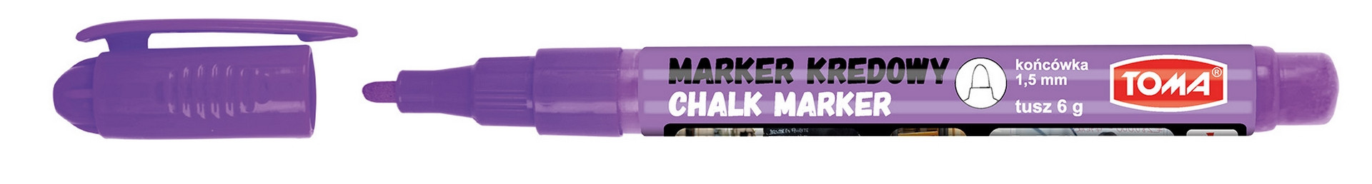 Marker kredowy 1,5mm Toma TO-293 fioletowy