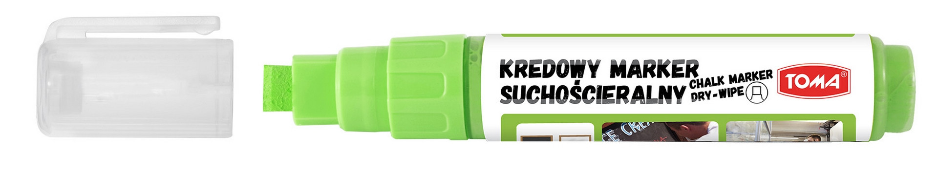 Marker kredowy suchościeralny 5x8mm TO-295 zielony Toma