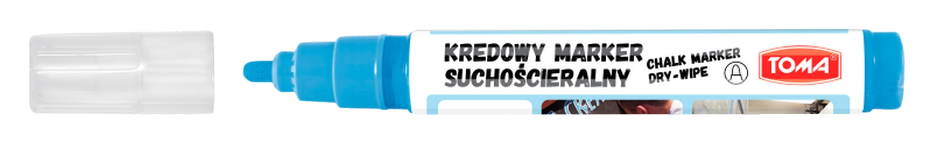 Marker kredowy suchościeralny 4,5mm TO-296 niebieski Toma