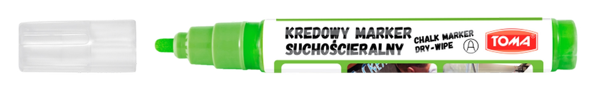 Marker kredowy suchościeralny 4,5mm TO-296 zielony Toma