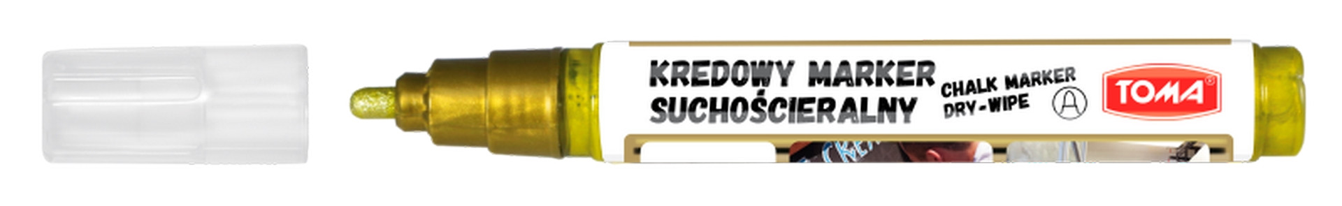 Marker kredowy suchościeralny 4,5mm TO-296 złoty Toma