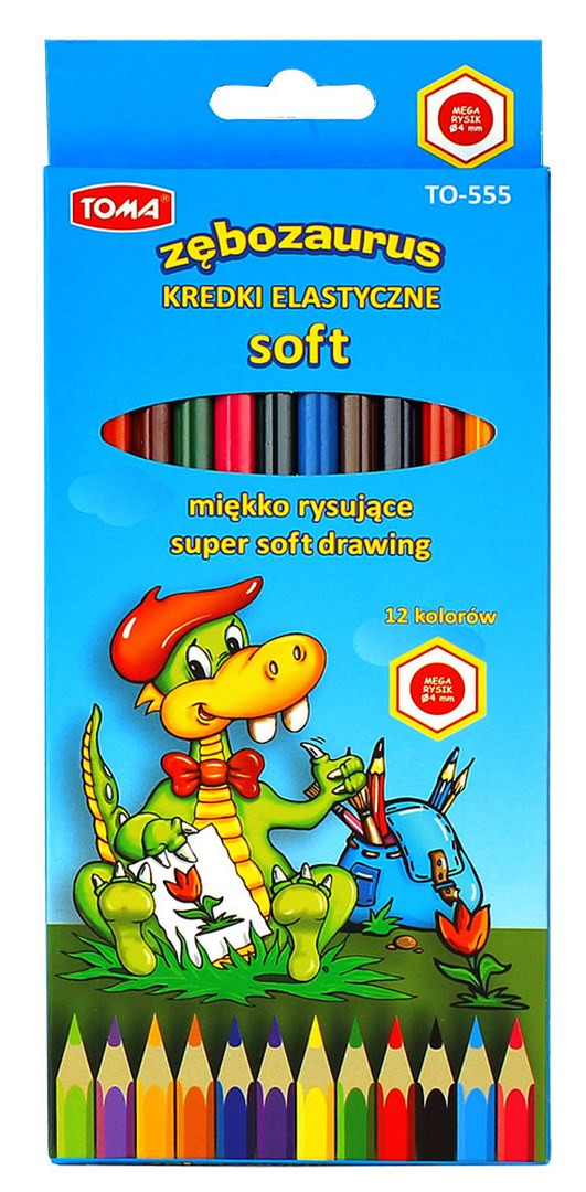 Kredki ołówkowe Toma Zębozaurus TO-555 12kol.