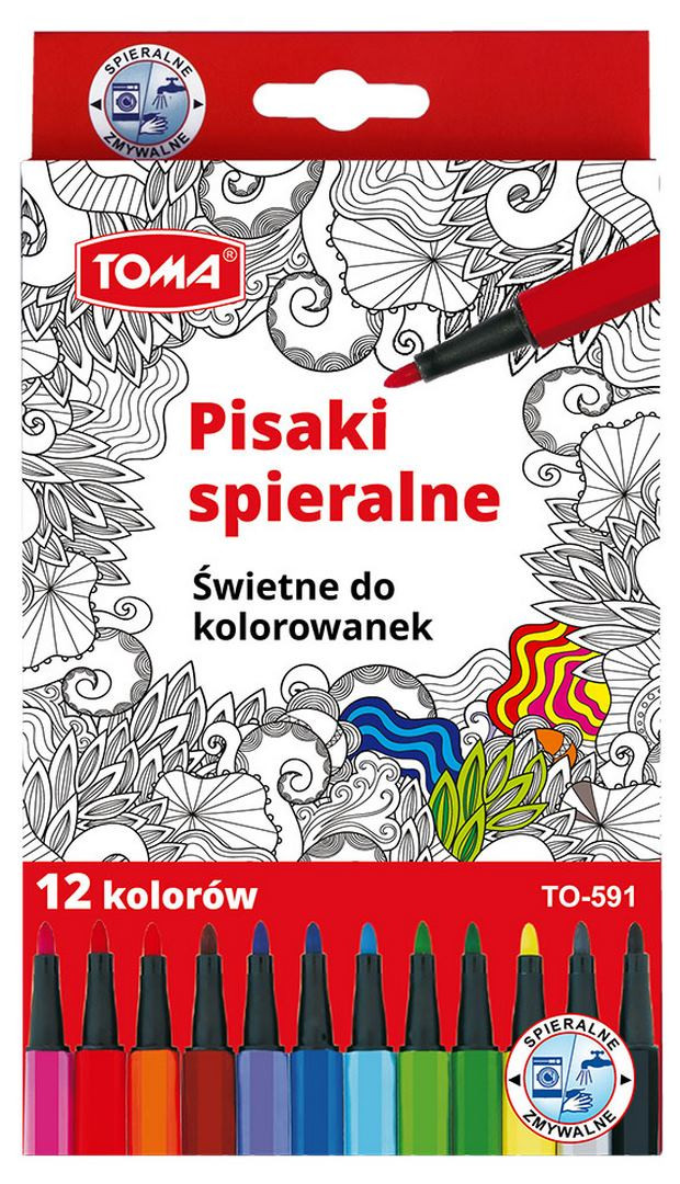 Pisaki zmazywalne Toma TO-591 12 kol.