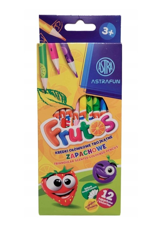 Kredki ołówkowe 12kol. zapachowe Astra Frutos