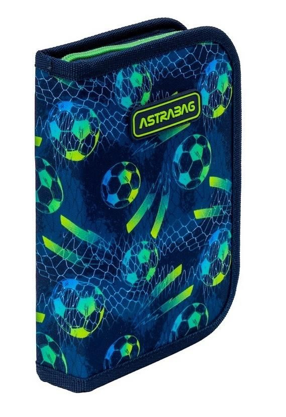 Piórnik pojedynczy dwuklapkowy bez wyposażenia ASTRABAG Football AC1 503026032