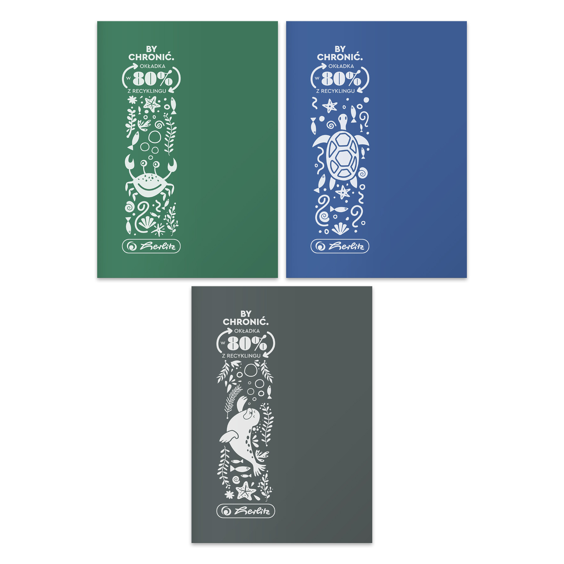 Zeszyt A5/32k. kr ECO PP Ocean Colors FSC Herlitz 9500318