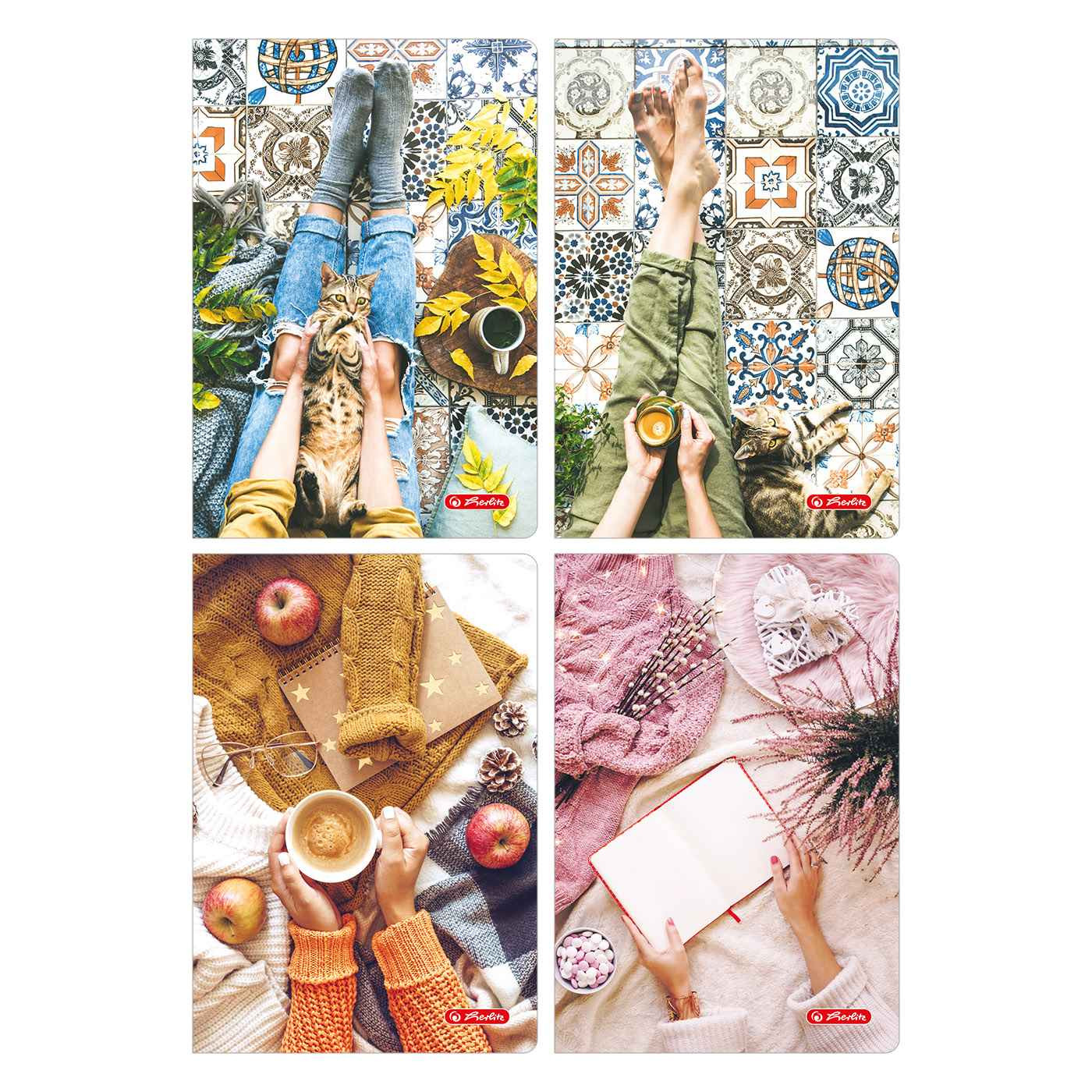 Brulion A4/96k. kratka klejony opr. półtwarda Flat lay 9584319 Herlitz