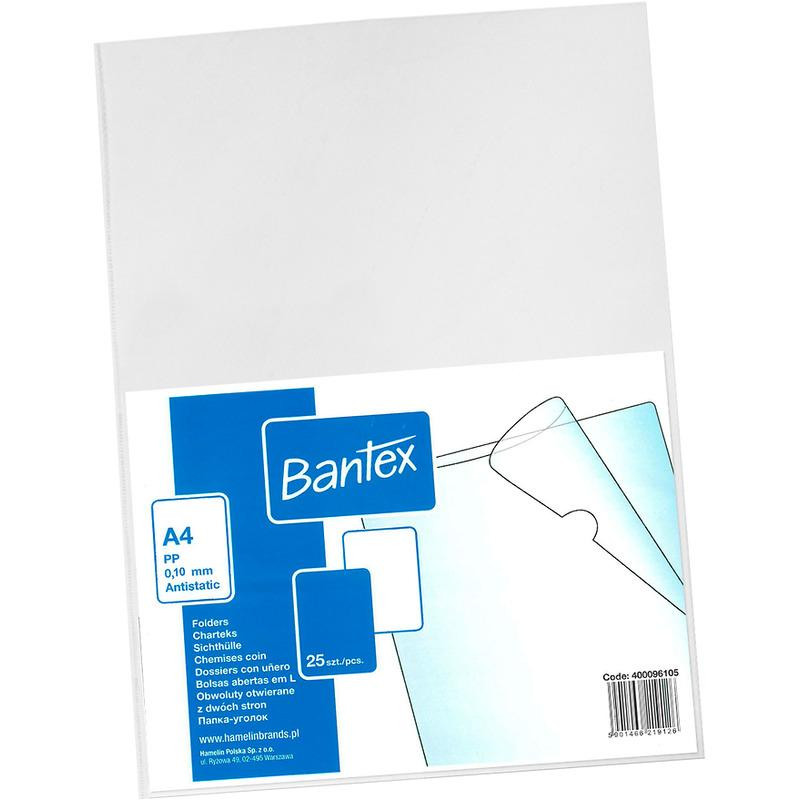Obwoluta Bantex A4 PP100 krystaliczna op.25szt (400096106)