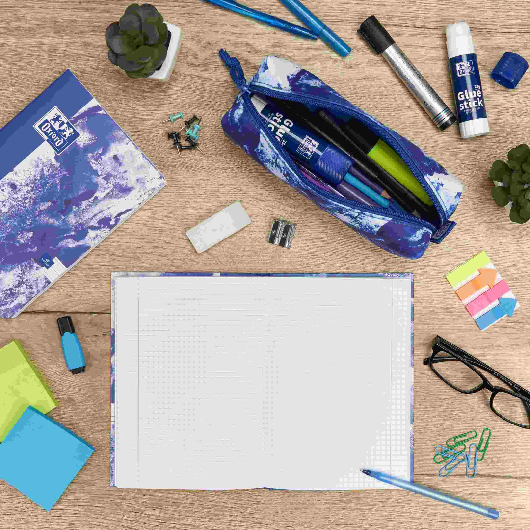 Saszetka duża Oxford Paint niebieska