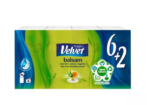 Chusteczki Velvet 6x9 6+2 Balsam