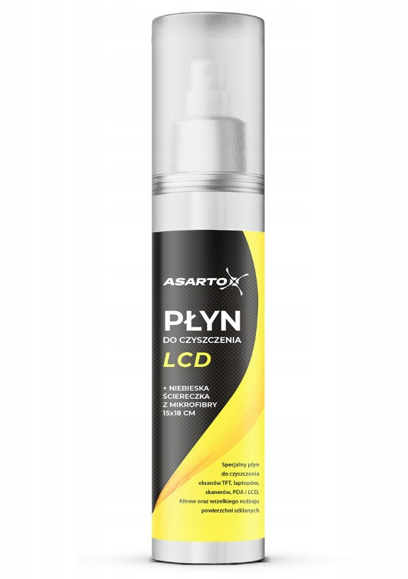 Płyn do czyszczenia LCD 125ml + ściereczka z mikrofibry AS-AC106 Asarto