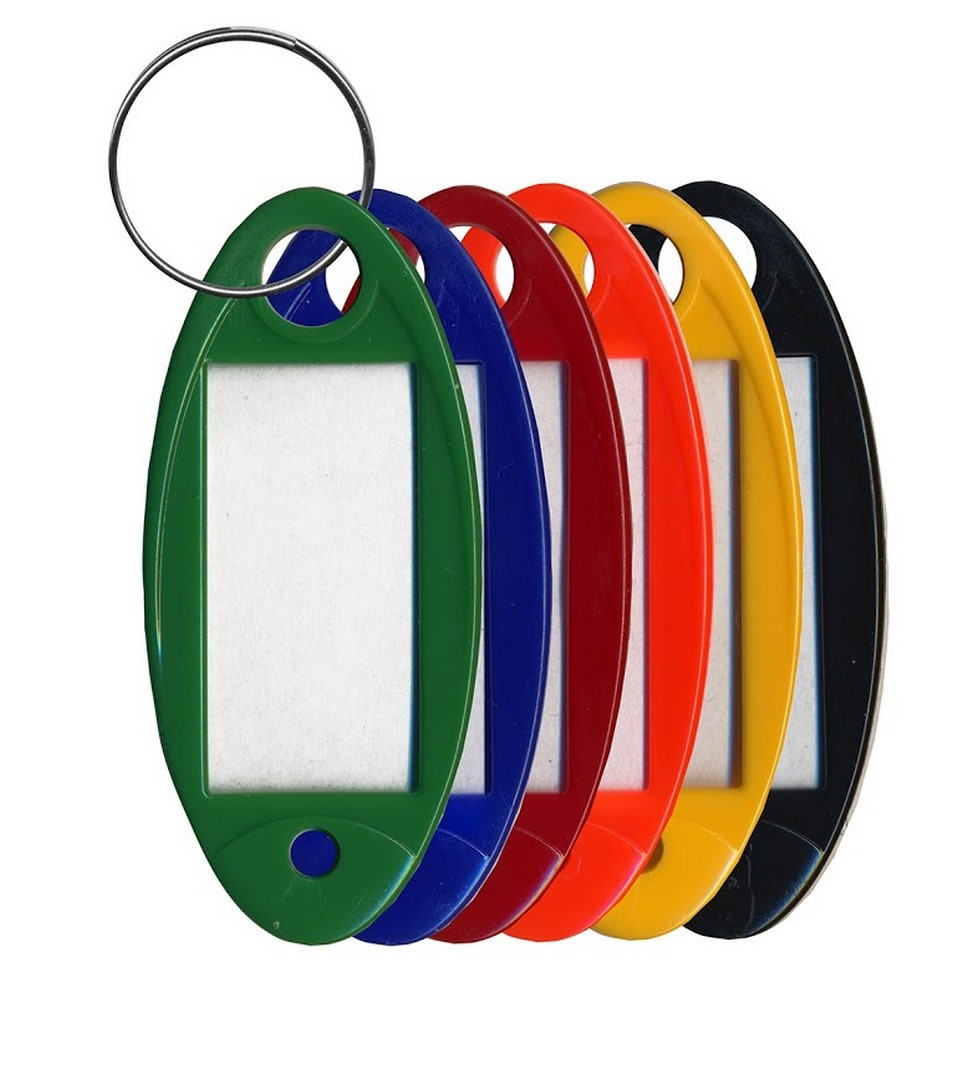 Zawieszka do kluczy duża 6szt. mix kolorów Tres