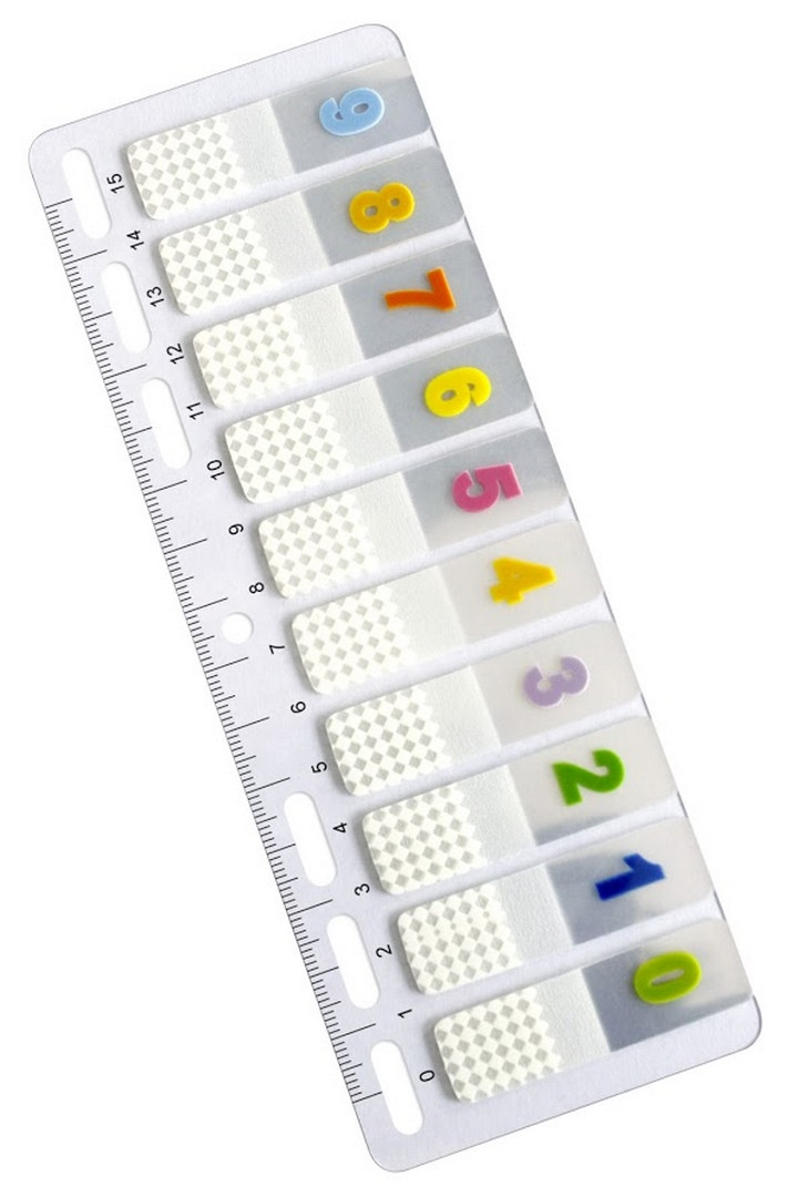 Zakładki indeksujące TRES FOLIA  PP 12X44mm numer linijka