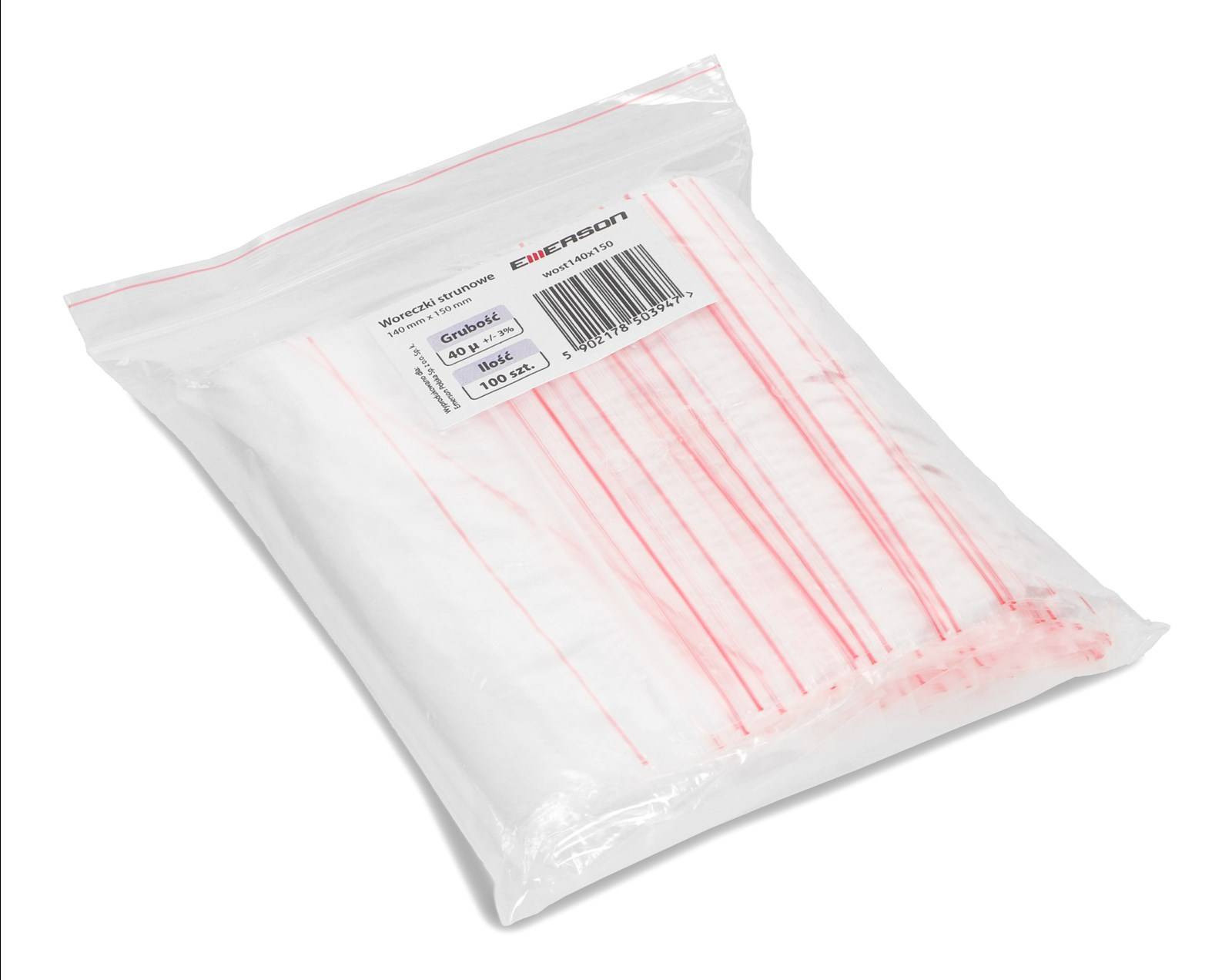 Woreczki strunowe 140x150 mm (100) PLAST/ Emerson