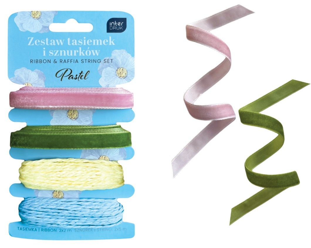 Zestaw tasiemek i sznurków Pastel Interdruk