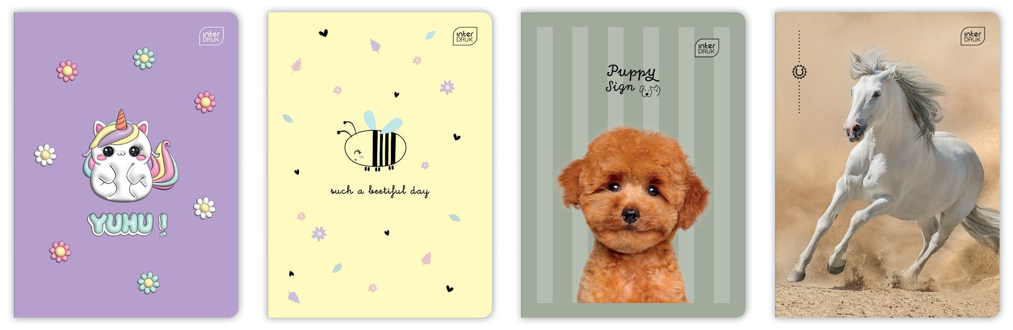 Zeszyt A5/16k. kratka UV Girls mix Interdruk