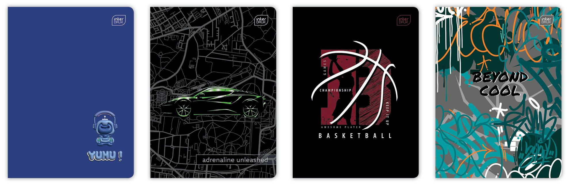 Zeszyt A5/32k kratka 70g UV Boys mix Interdruk