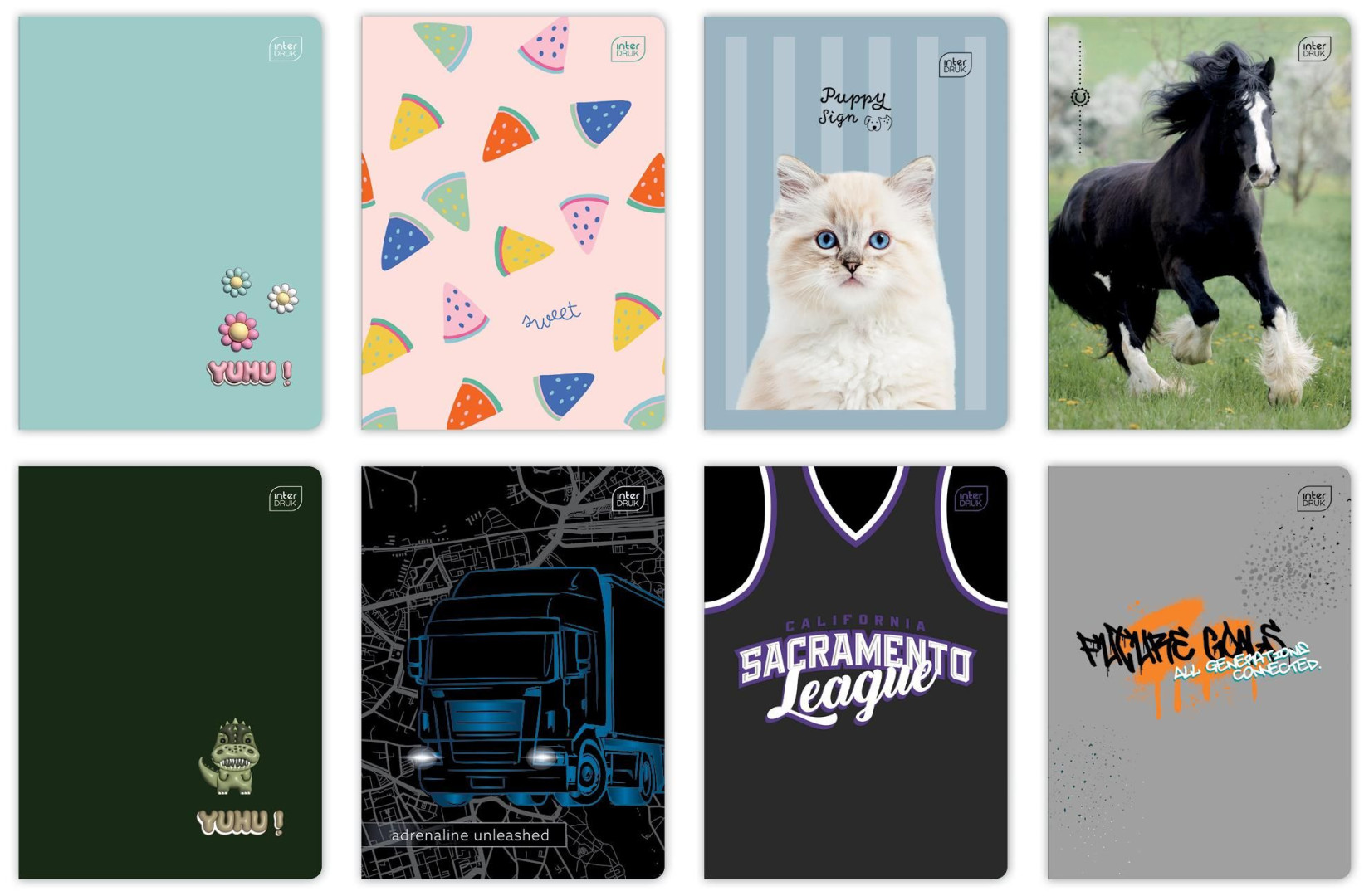 Zeszyt A5/32. 3 linie 70g UV mix Interdruk