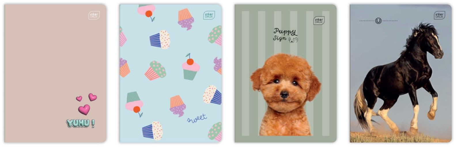 Zeszyt A5/32k 3 linia kolorowa UV Girls mix Interdruk