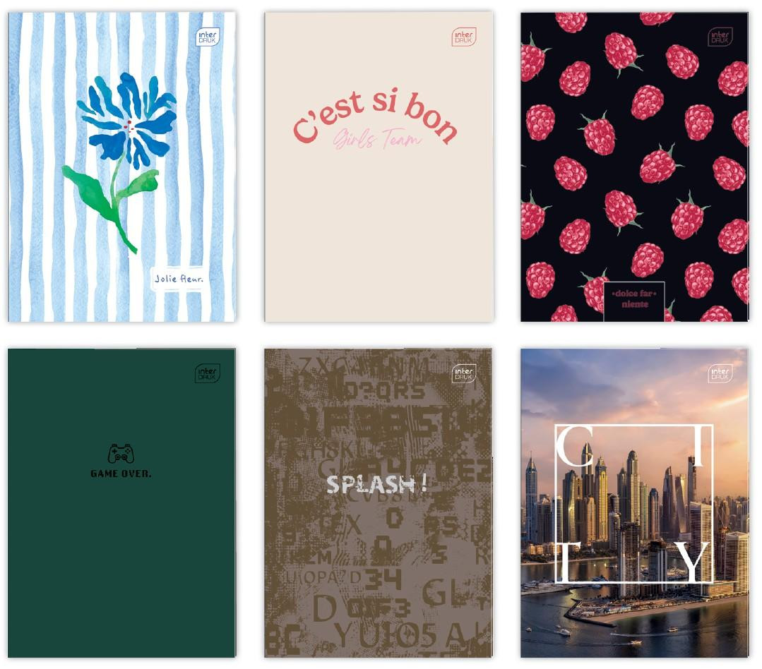 Zeszyt A4/80k. linia UV mix Interdruk