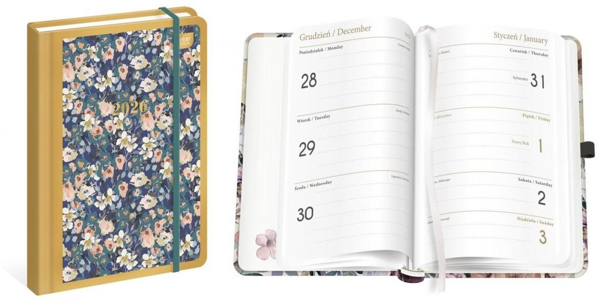 Kalendarz książkowy B6 192k Metal Meadow Interdruk