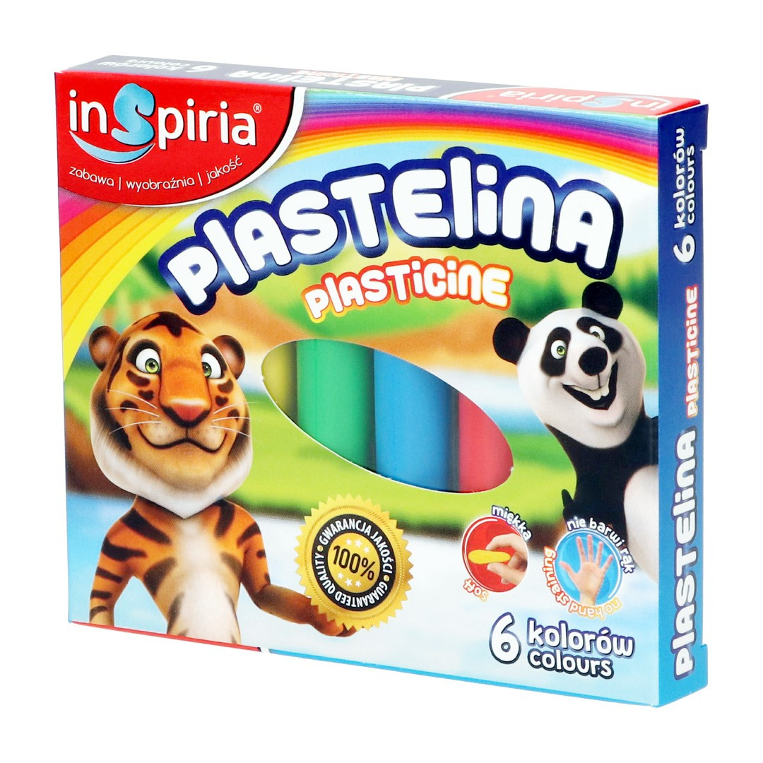 Plastelina dla dzieci 6 kolorów Inspiria Schemat
