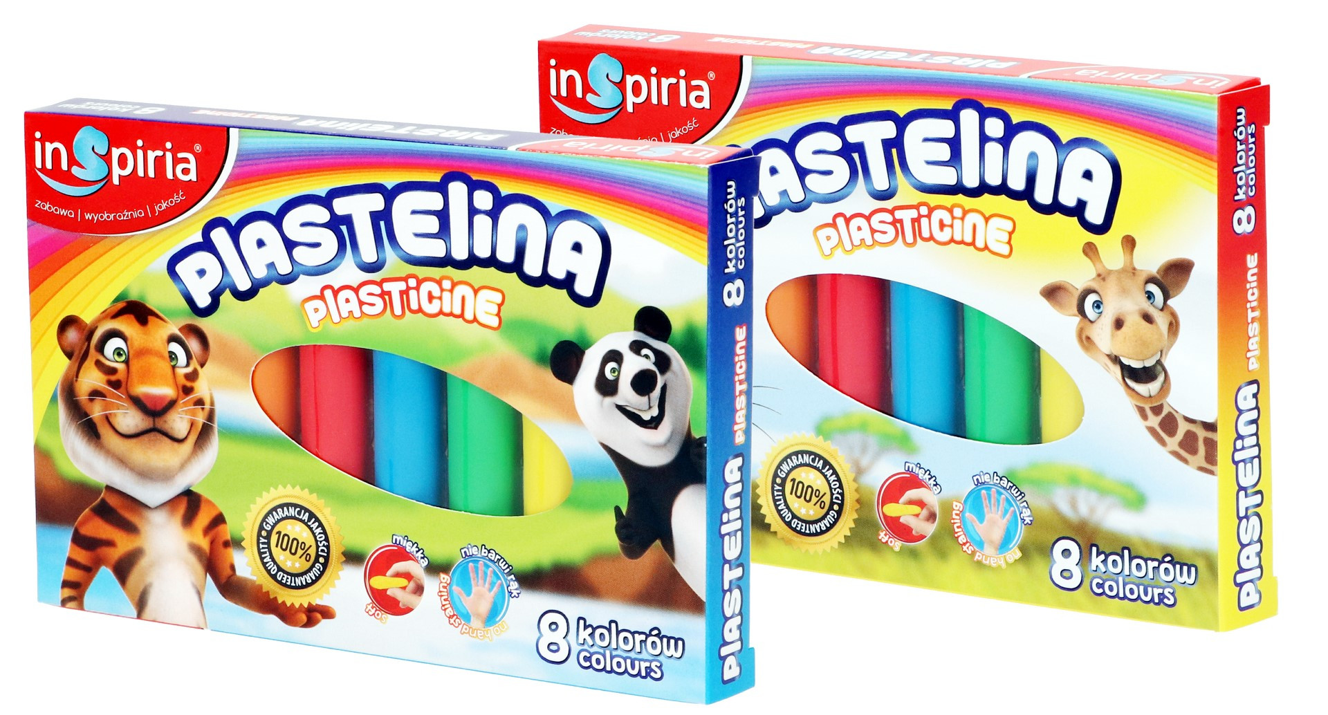 Plastelina dla dzieci 8 kolorów Inspiria Schemat