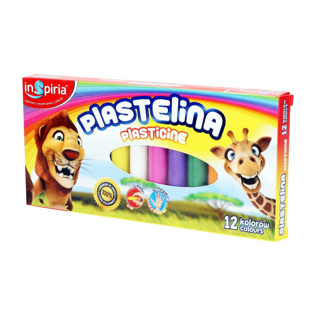 Plastelina dla dzieci 12 kolorów Inspiria Schemat