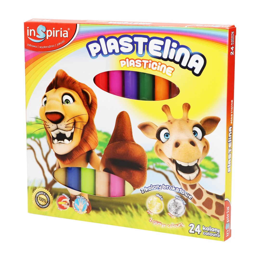 Plastelina dla dzieci 24 kolory Inspiria Schemat