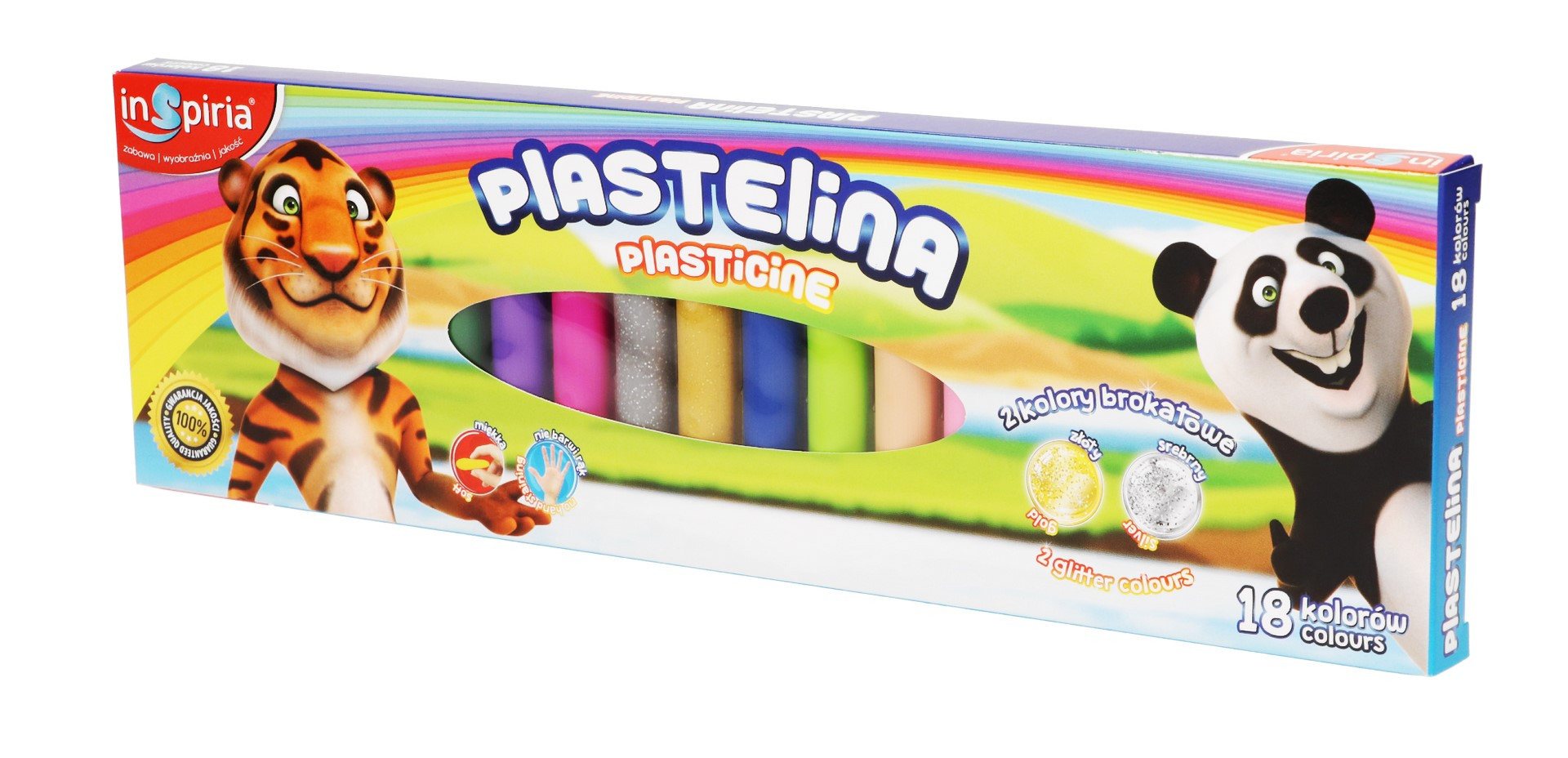 Plastelina dla dzieci 18 kolorów Inspiria Schemat