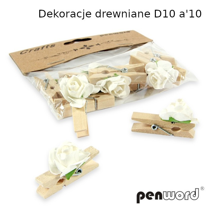 Dekoracje drewniane D10, D11, D12.(10) różyczki POLSIRHURT